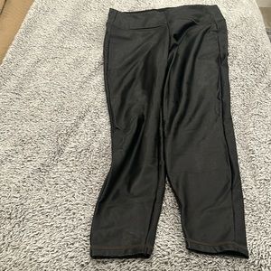 Athleta leather look leggings size L